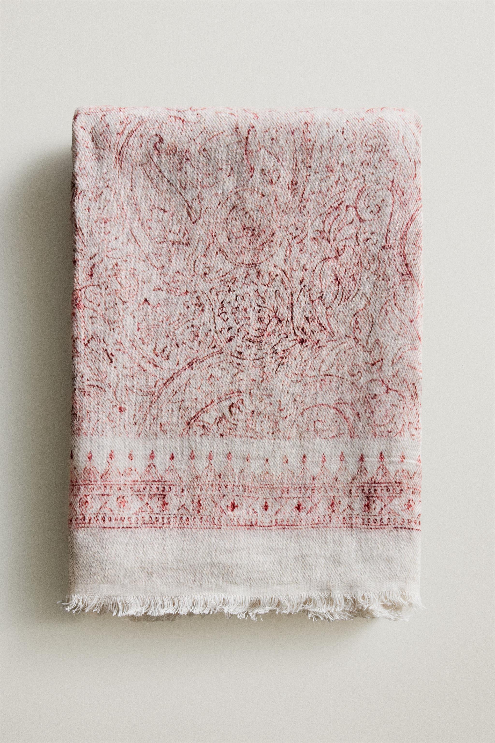 COUVERTURE LIN PAISLEY